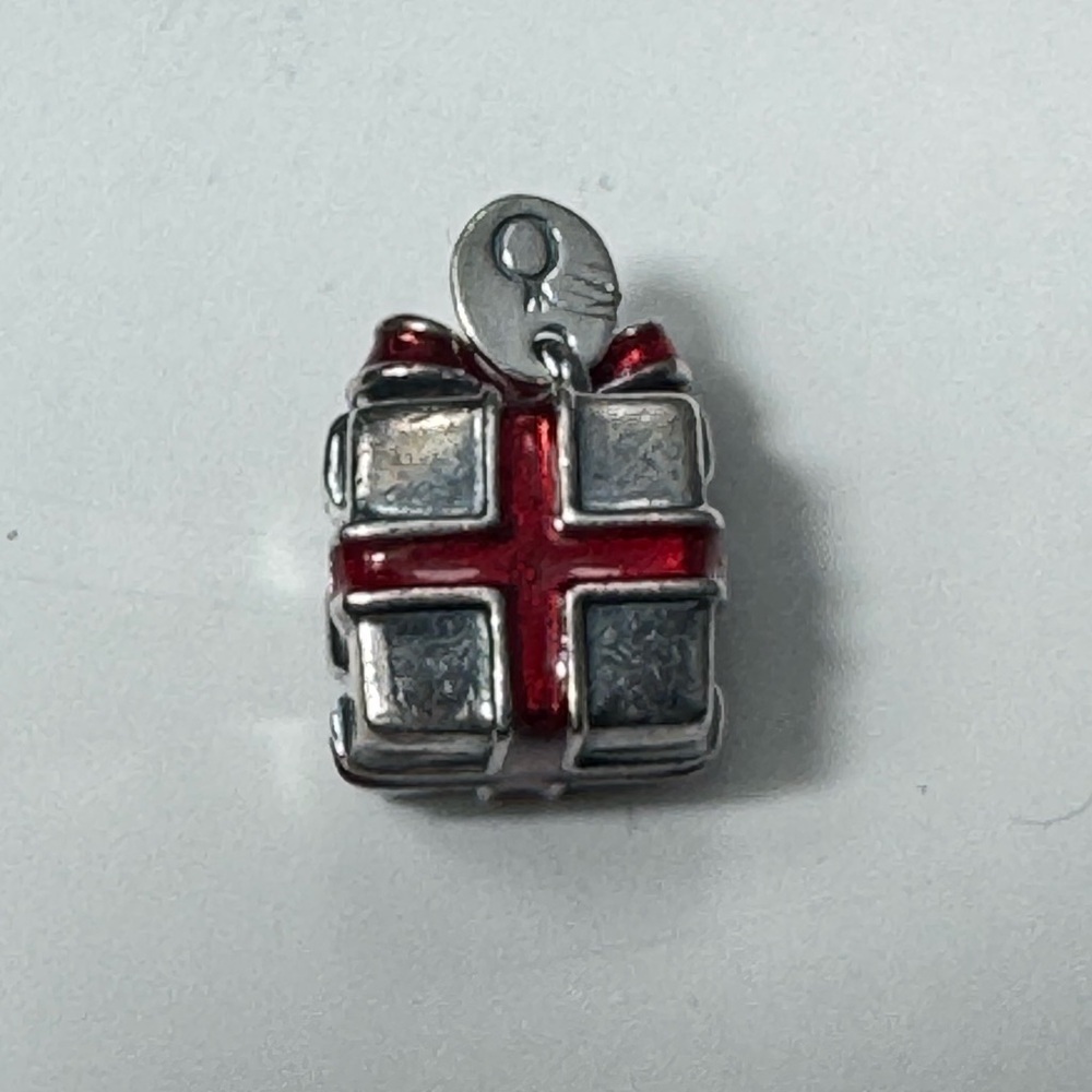 Pandora Precious Gift Present Charm Sterling Silver S925 ALE Red Enamel Gift Box - Picture 4 of 5